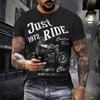 Vintage T-shirts For Male Streetwear Motorcycle Graphic Men's Short Sleeve Man Clothing Hip Hop T-shirt Loose Top Harajuku Tees