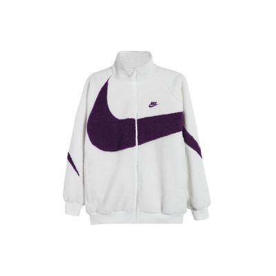 Nike Suure Swoosh logoga šerpa jakk meestele pealisrõivad purjevalge DH2474-156
