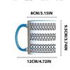 Hidden Message Coffee Mug - Sarcastic Novelty Cup with Black Geometric Design, Hand Wash Only, Funny Office Gag Gift , Coffee Cup