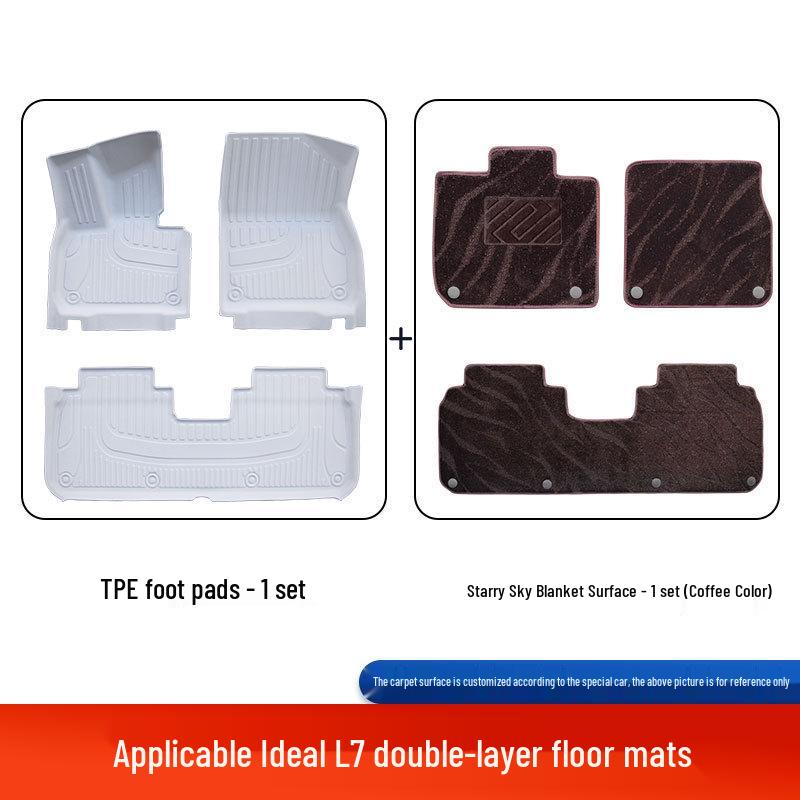 Custom Fit TPE Foot Pads for 25 Car Models, Original Car Color, Double Layer, Full Coverage