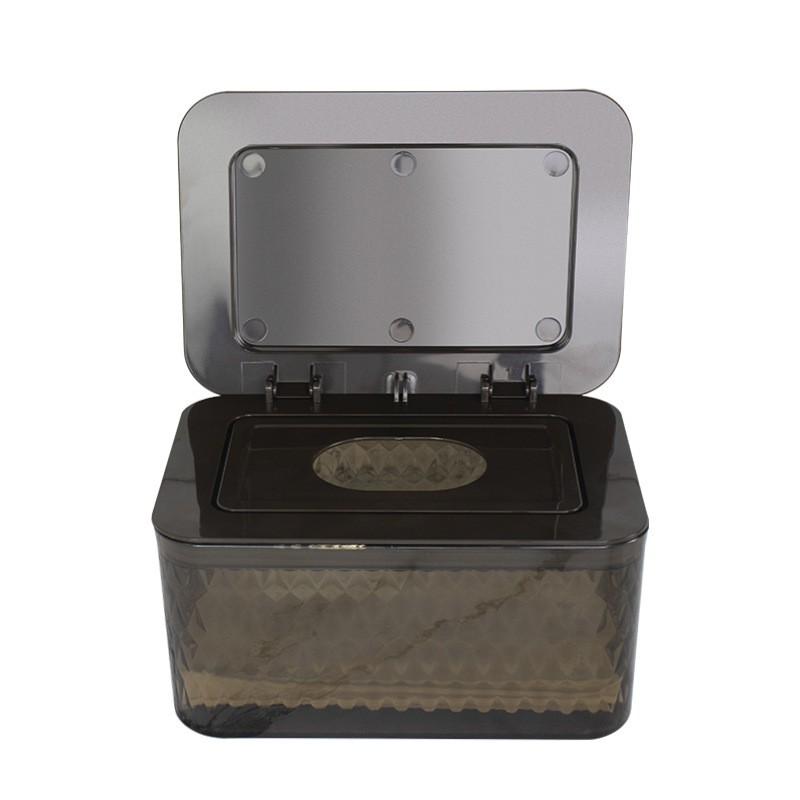Large Plastic Tissue Box With Lid Home Bathroom Living Room Car Multi-Use Modern Storage Organizer