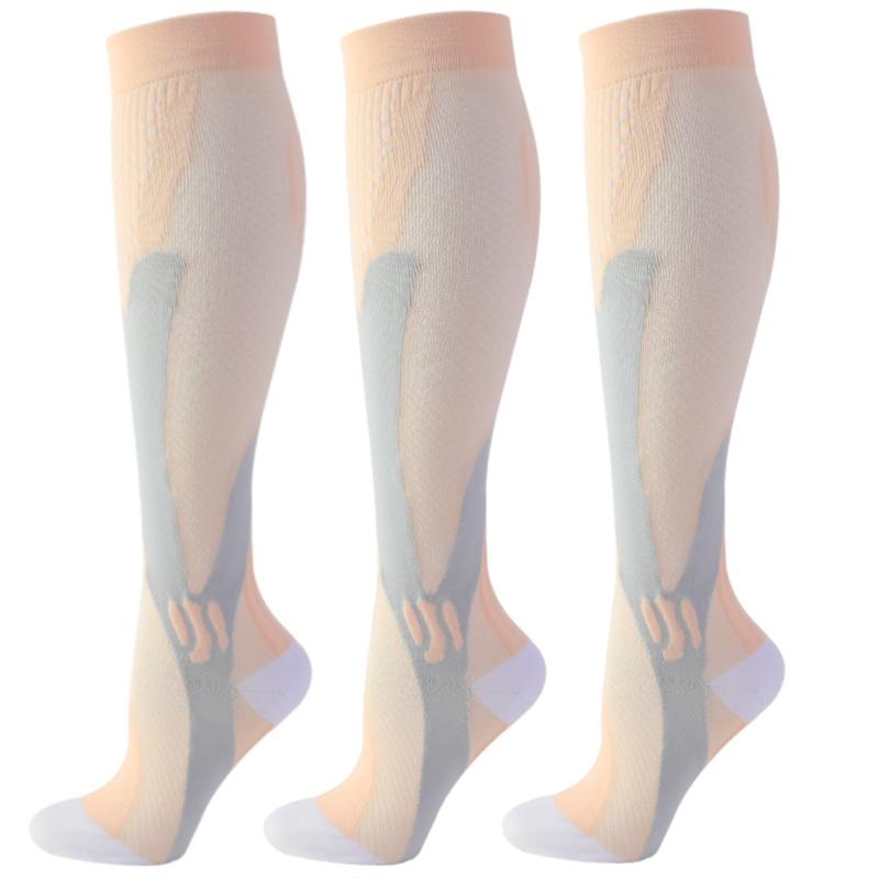 2/3/4 Pairs Running Men Compression Socks Fit Varicose Veins Football Soccer Stockings 30 Mmhg Atheletic Men Women Sports Socks