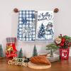 2pcs Christmas Kitchen Towels Santa Snowman Reusable Hand Towels Christmas Decoration for Home 2025 Navidad Natal Gifts New Year
