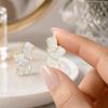 1 Pair Stud Earrings for Women, Enamel Irregular Petal Shape Ear Studs, French Style Ear Pins for Versatile Gift Jewelry