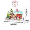 2pcs Christmas Cabin 3DStereoscopic Puzzle Handmades DIY Model Assembly Hands And Brainstorming Puzzle Toy Assembly Toy Playsets