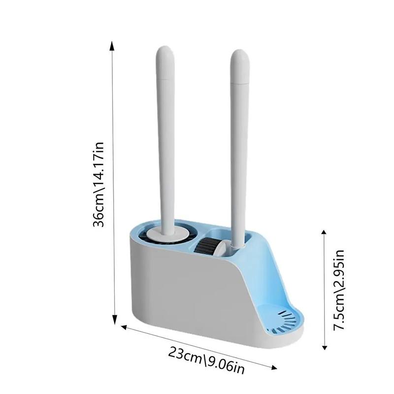 Toilet Bowl Brush 3-In-1 Toilet Cleaning Brush Cleaner Silicone Toilet Brush Set Quick-Drying Toilet Brushes & Holders For