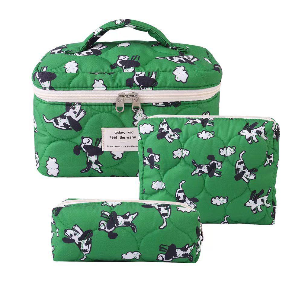 2023 Floral Cute Cotton Makeup & Toiletry Bag - Small, Fresh, Portable Storage Case