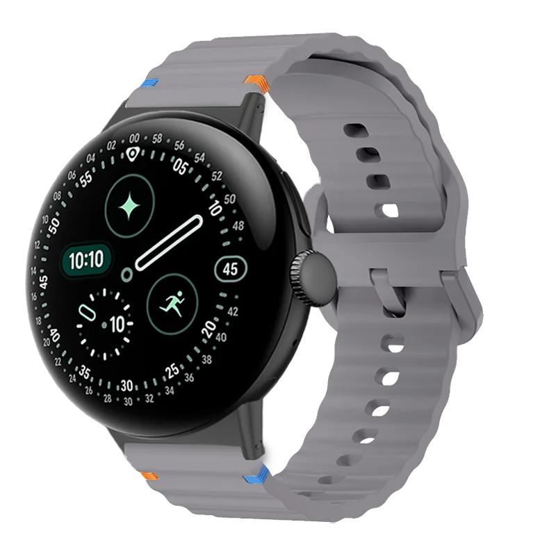 Sport-Ersatzarmband Passend für Google Pixel Watch 4/3 41mm 45mm Zubehör Wellen-Silikonband für Google Pixel Watch 2 1 Correa