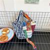 Niche Contrasting Color Splicing Bucket Bag Women's New Lightweight and Versatile Commuter Portable Small Bag