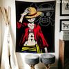 One Piece Monkey D Luffy Wall Tapestry Aesthetic Wall Hanging Printed Fabric Blanket Decorative Tapestries For Bedroom Living Room Home Decor