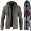 Stylish Men's Sweater Hoodie Featuring Long Sleeves And Plush Plaid Lining For Winter