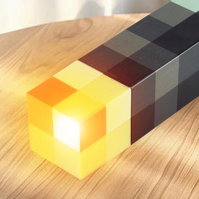 Mini World Magnetic Building Blocks Handheld Torch Lamp Wall Mounted Desk Lamp Decoration Fun Puzzle Toy Gift