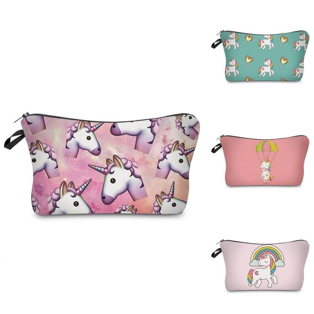 Adorable Unicorn Make Up Bag Emoji Cosmetic Travel Case Ideal For Girls And Ladies