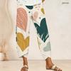 Women Plus Size Cross Hem Long Pants Cartoon Excavator Construction Vehicle Print Loose Casual Trousers