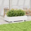 Planter White 110x60x26.5 Cm Solid Pine Wood