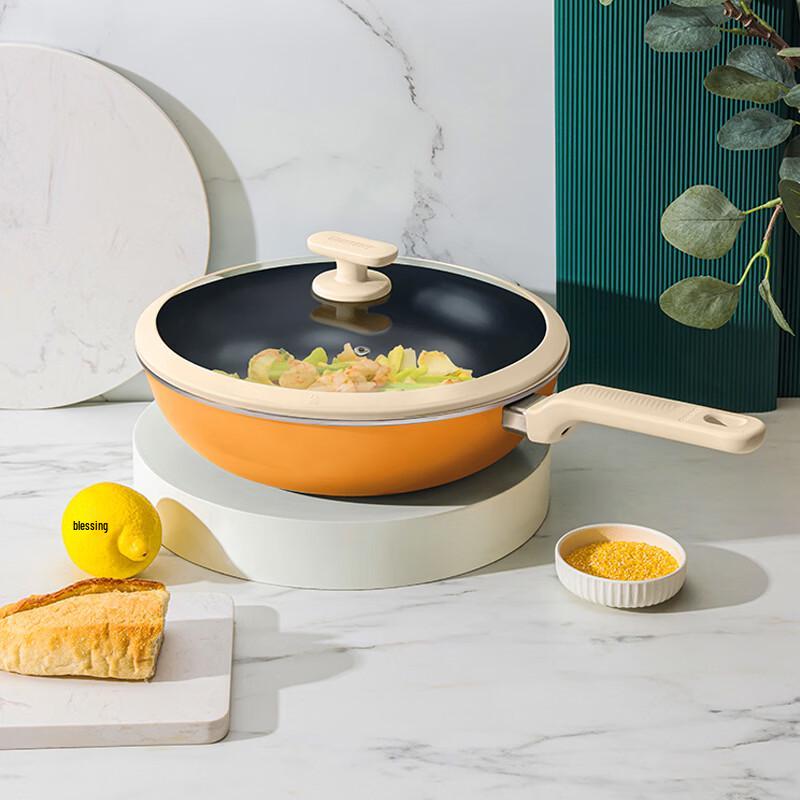 GLASSLOCK Titanium Non-stick Enamel Wok