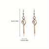 Sparkling Synthetic Gemstone Decor Tassel Dangle Earrings Cute Trendy Party Jewelry Holiday Birthday Christmas Halloween Gift