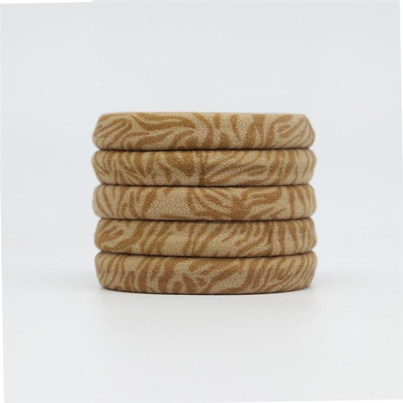 Leopard Print Towel Loop Hair Loop For Women, High Elasticity Ponytail, Rubber Band Hair Rope