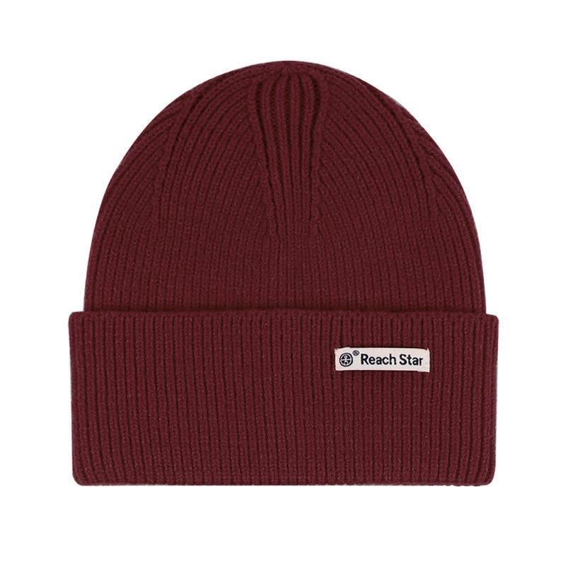 

Женская зимняя шерстяная шапка с наушниками — однотонная, универсальная, ветрозащитная, плотная вязка для тепла на открытом воздухе. One Size