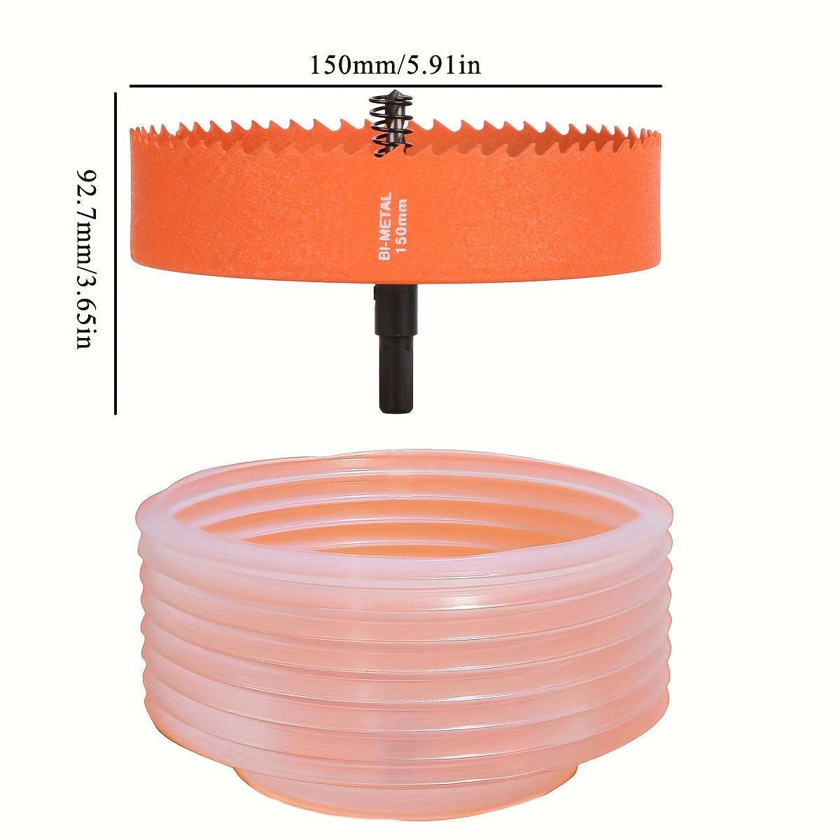 

6-дюймовая пылесборная чаша для кольцевой пилы для встраиваемого освещения, 6-дюймовый пылесборник для кольцевой пилы с биметаллическим резаком для дерева, металла, гипсокартона