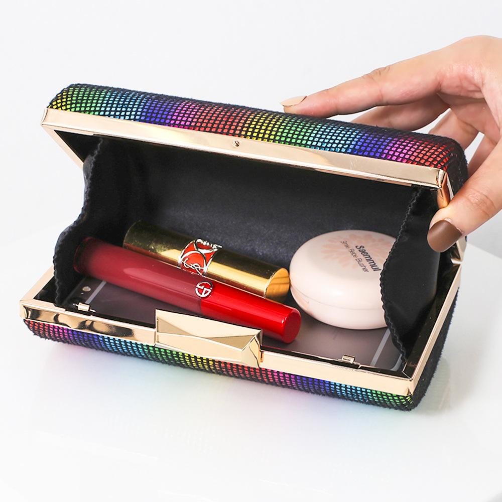 Fashion Crossbody Women Party Clutch Bag Rainbow Evening Purse Luxury Designer Handbag Diamond Wallets and Bags 2023 New