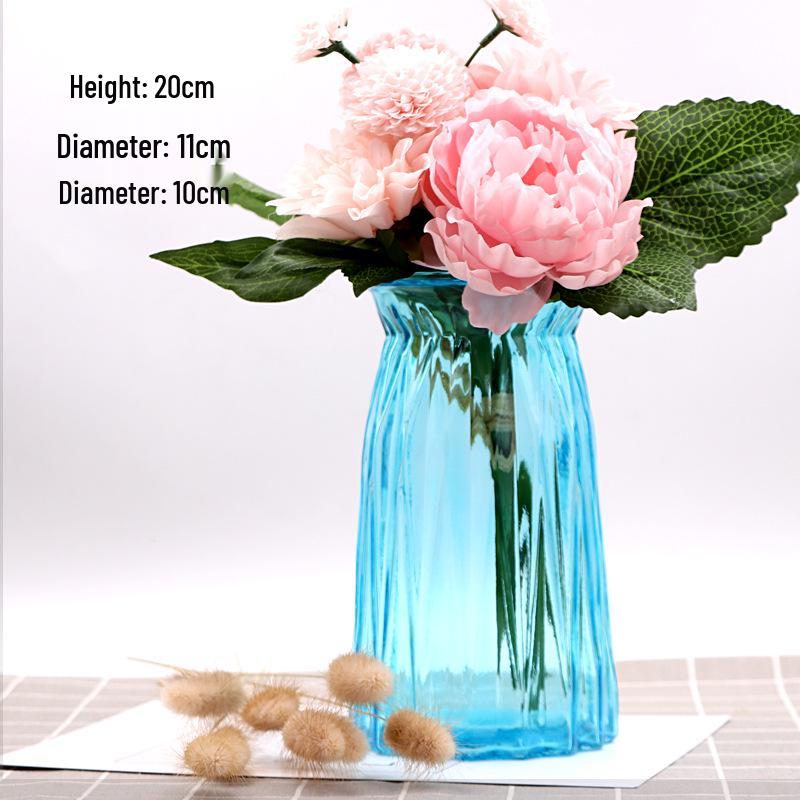 Pequeno Vaso de Vidro Criativo para Flores Frescas ou Secas - Ornamento para Mesa de Casa