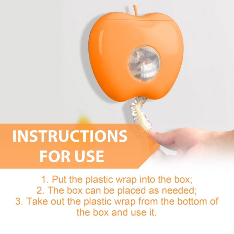 Practical Plastic Film Organizer Box Practical Food Wrap Storage Box Food Cover Cling Film Wrap Organizer