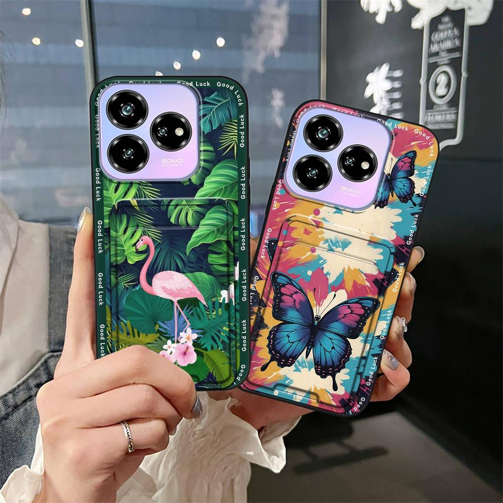 Cartoon Dirt-resistant Phone Case For ZTE Blade V60 Design/Axon 60 Lite Full wrap Graffiti protective Cover Card slot
