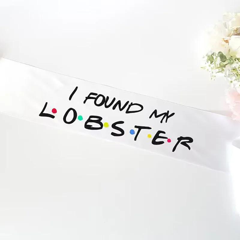 

i found my lobster veil sash Friends Themed Bachelorette hen Party bridal shower Bride to be future Mrs wedding decoration gift