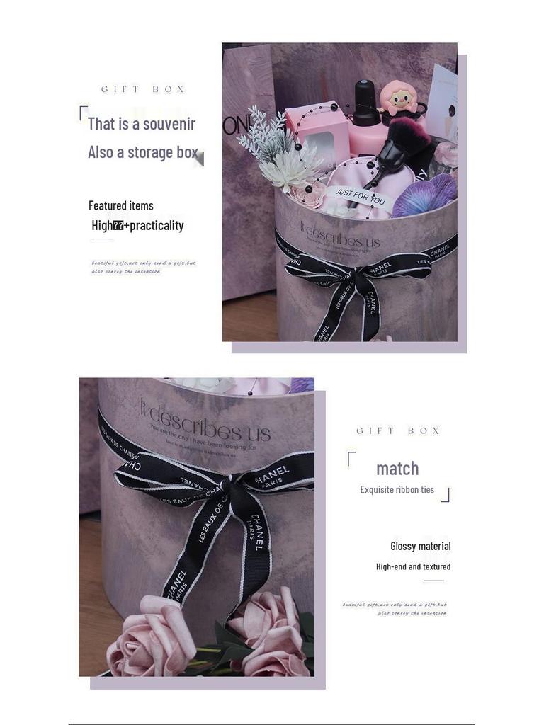 Purple Bridesmaid Gift Set: High-End Hug Bucket Box for Girls