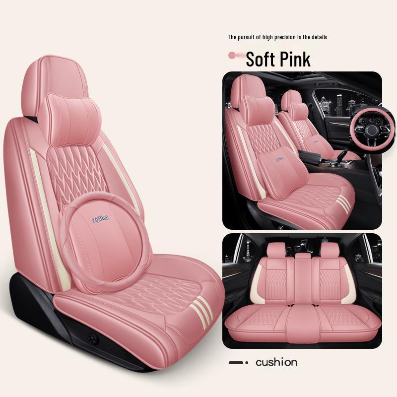 Universal Leather Car Seat Cover: Easy-to-Clean, Four Seasons Use