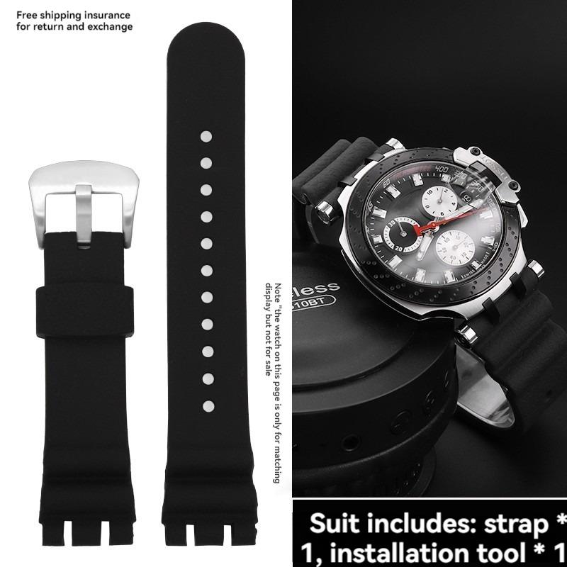 For Tissot Racing Series T115 Silicone Stainless Steel Buckle T115.417 Watch Band Men's Watch Accessories 22mm Waterproof Strap