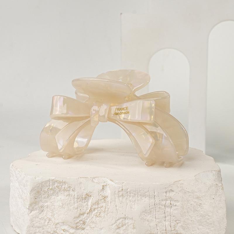 1PC French high-end bow, vinegar clip, elegant temperament hair clip, shark clip, women's hair accessory hair clip