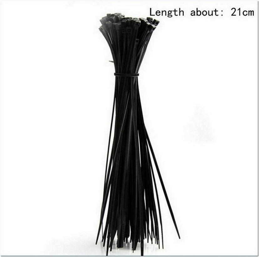 

Хорошо сделанный 100 штук черный нейлоновый пластиковый кабель с застежкой-молнией для шнура FNI3