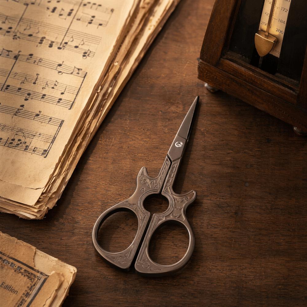 Guitar Pattern DIY Scissors Stainless Steel Cutting Scissors Sewing Scissors For DIY Crafting
