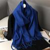 62Color Solid Women Winter Scarf Warm Thicken Cashmere Shawl Outdoor Fashion Luxury Tassels Pashmina Lady Wrap Windproof Scarves