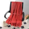 Sciarpa grande da donna in cotone e lino di colore puro: Foulard musulmano primaverile/estivo, telo mare, scialle con protezione solare