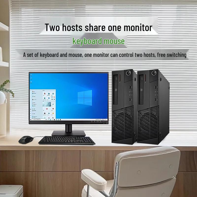 2-ports USB VGA KVM-switch: 2-i-1-ud Multi-Port Switcher til Computere