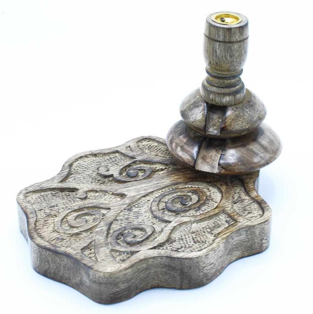 Backflow Incense Burner Mango Wood Tree of Life