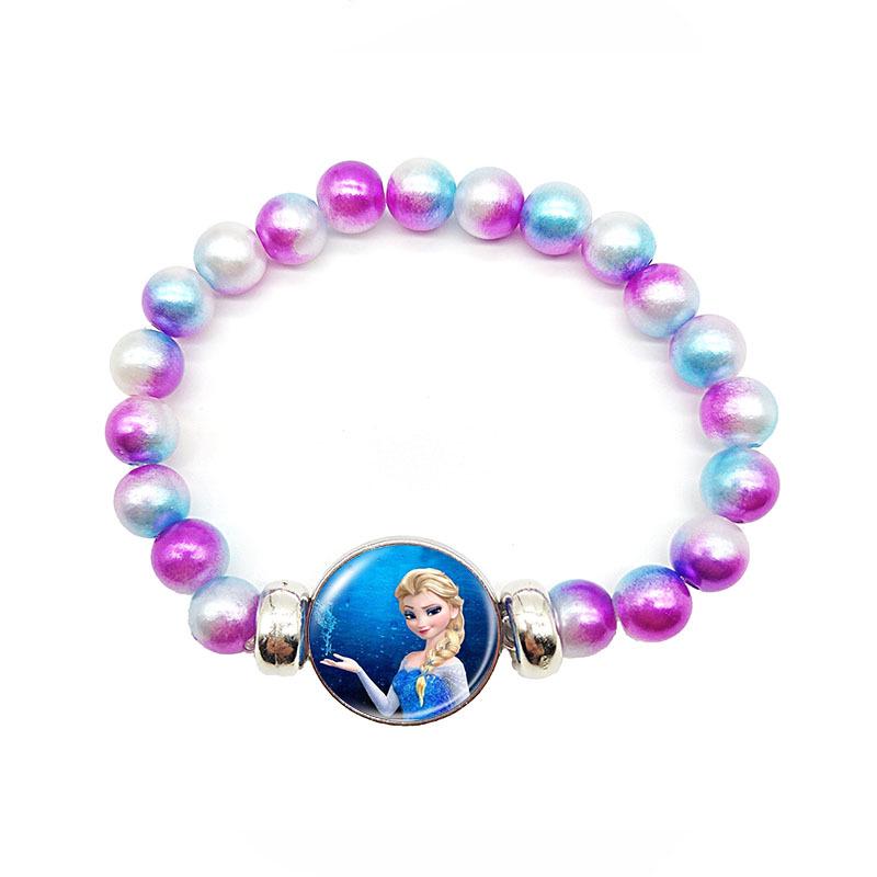 Frozen Princess Elsa Rainbow Beaded Retractable Children's Bracelet