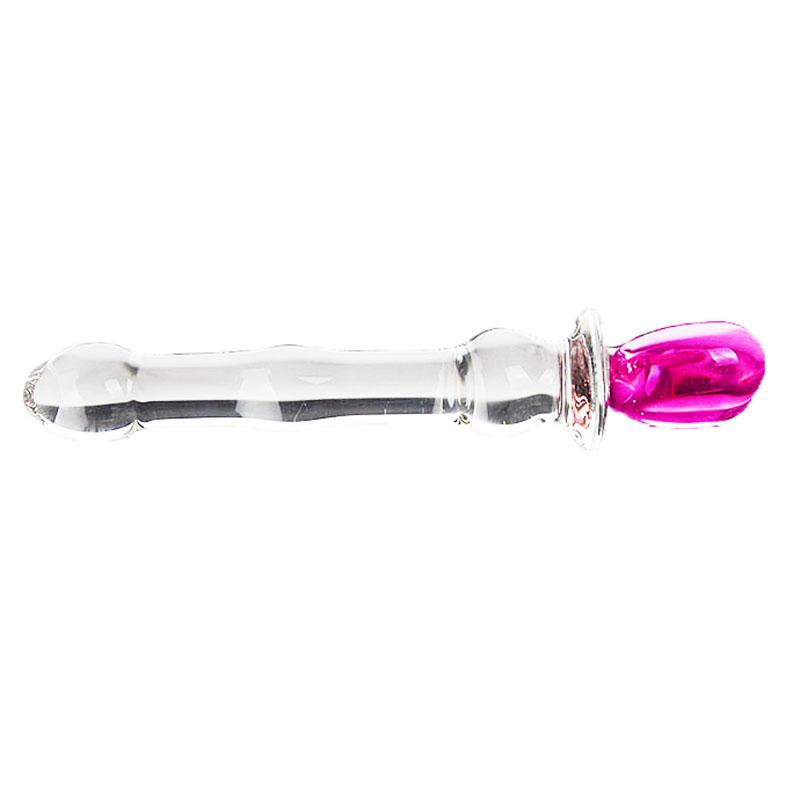 Pink Heart Glass Butt Plug Wand Sensual Sex Toy Explore Ass Play Vagina Women Man Stimulate Orgasmic Lesbian BackDoor Love Game
