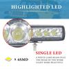 6Led Work Light Bar for Motorcycle LED Lens Spot Headlights 6000k White Super Bright Motorbike SUV ATV Off-road Driving Lamp