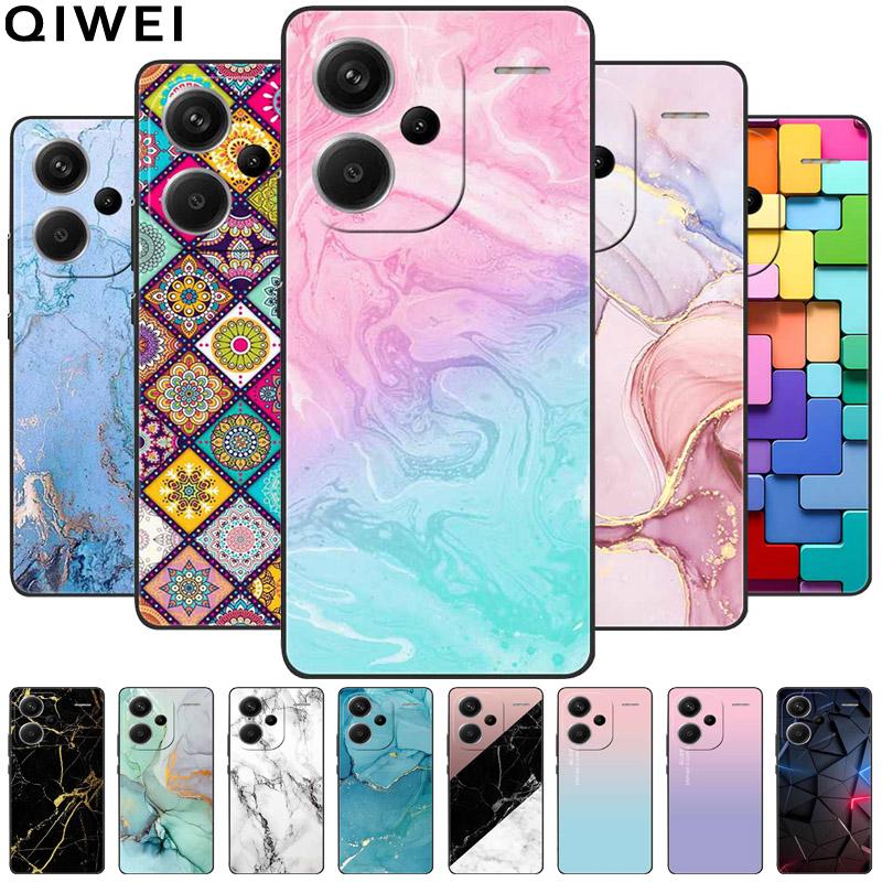For Xiaomi Redmi Note 13 Pro+ Plus Case Fashion Marble Silicon Soft TPU Back Cover On Redmi Note 13 Pro Plus 5G Phone Cases Cool