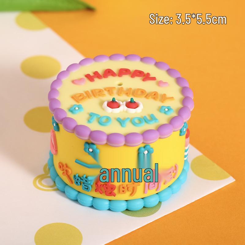 3D Weiche Gummi Mini Cupcake Dekoration Ornamente für Kindergeburtstagsverkleidung