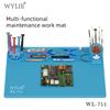 Tapis de travail multifonctionnel WYLIE WL-711 pour la maintenance, résistant aux hautes températures et indéformable. Couleur : Or, Bleu, Gris