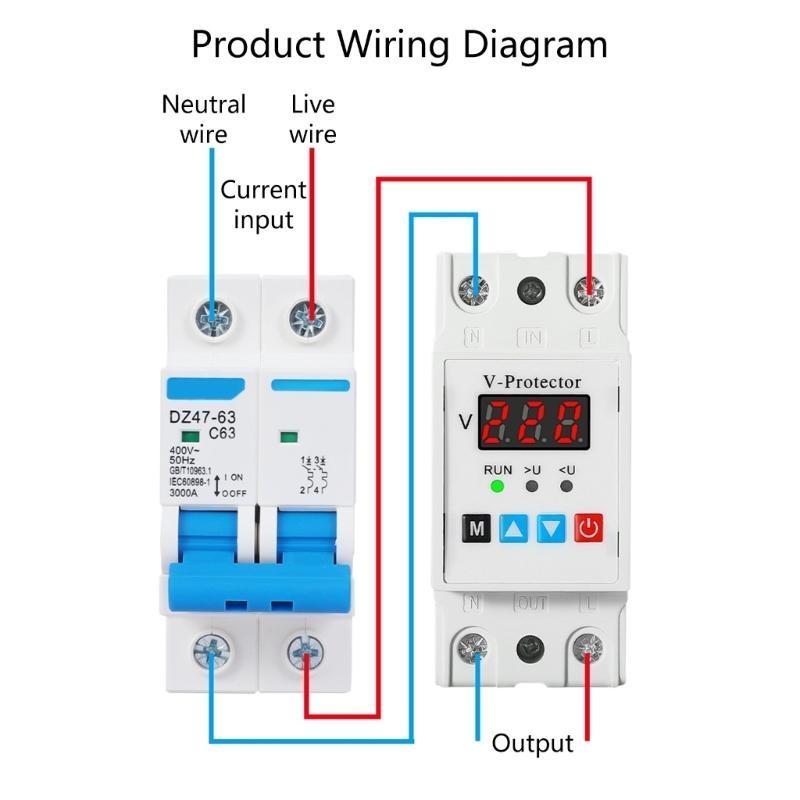 Digitale Spannungsüberwachungen mit automatischer Rücksetzfunktion Über- und Unterspannungsschutz für Haushalts- und Industrieanwendungen