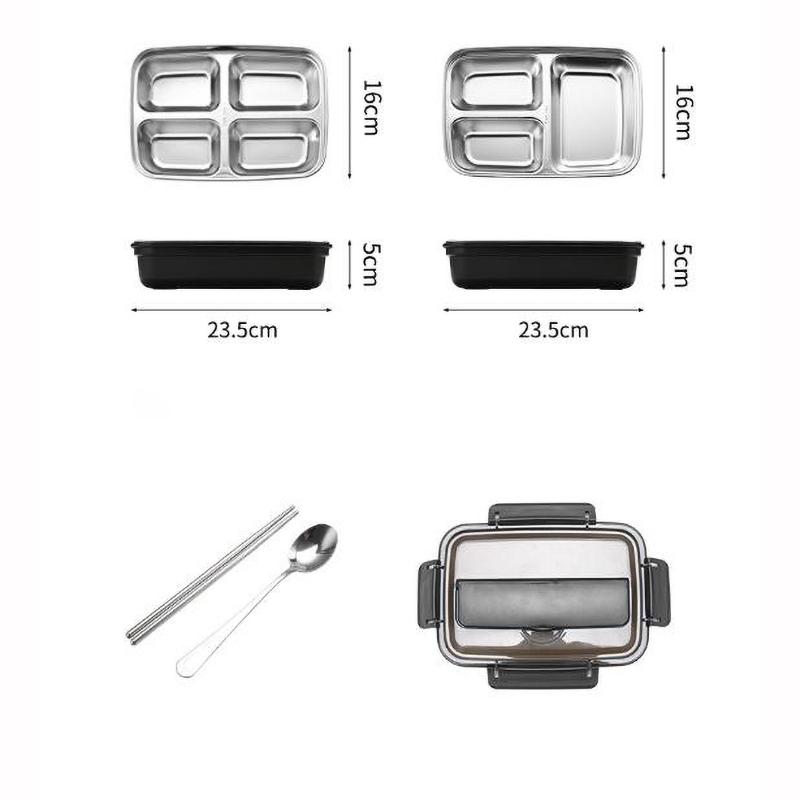 Container Students Office Workers Leak Proof Stainless Steel Lunch Box