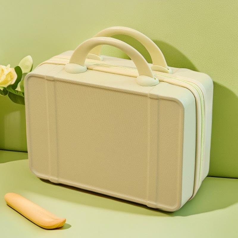 14" Portable Makeup Case: Hangable, Cute ABS Design, Large Capacity, Travel-Friendly Handbag