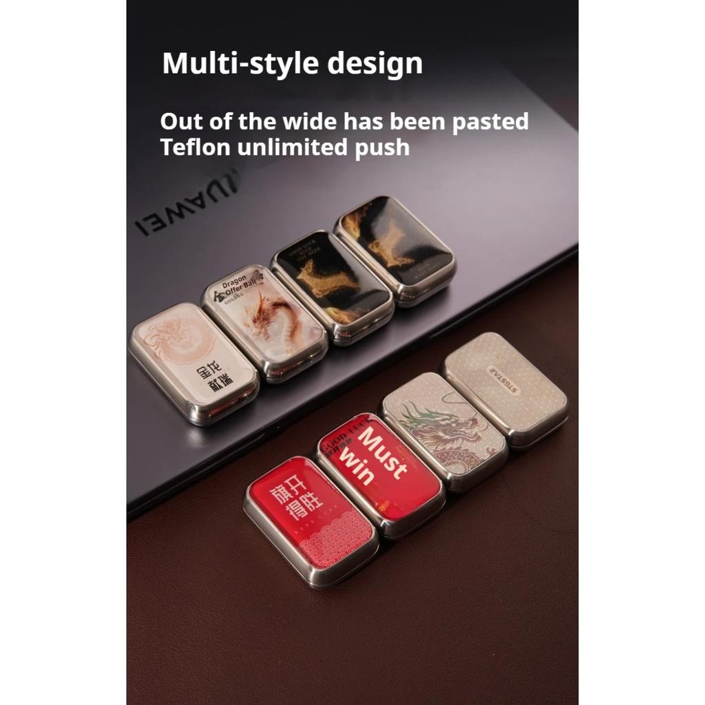 EDC Mekanisk Skyver Magnetisk Skyvekort Lindre Stress Lindringsleke Skyveplate Antistress Metall Mini Fidget Voksne Leker