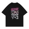 2025 neue Mode Sommer Green Day Retro Amerikanische Straße Hip Hop Schulter Locker Baumwolle Rundhals Rock Kurzarm T-Shirt